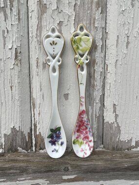 Decorative Cottagecore Floral Spoons